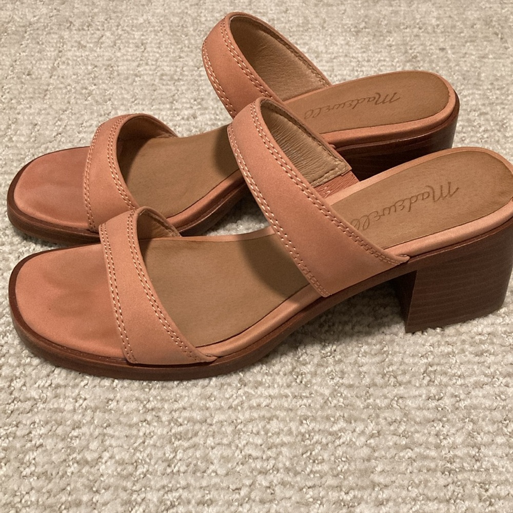 Madewell Saige Double Strap Sandal in Pink Leather - Picture 2 of 7